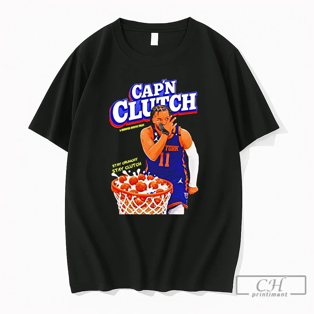 Premium Capn Clutch Knicks Jalen Brunson Stay Crunchy - Adult & Kids T-Shirts, Sweatshirts & Hoodies apparel design preview 1