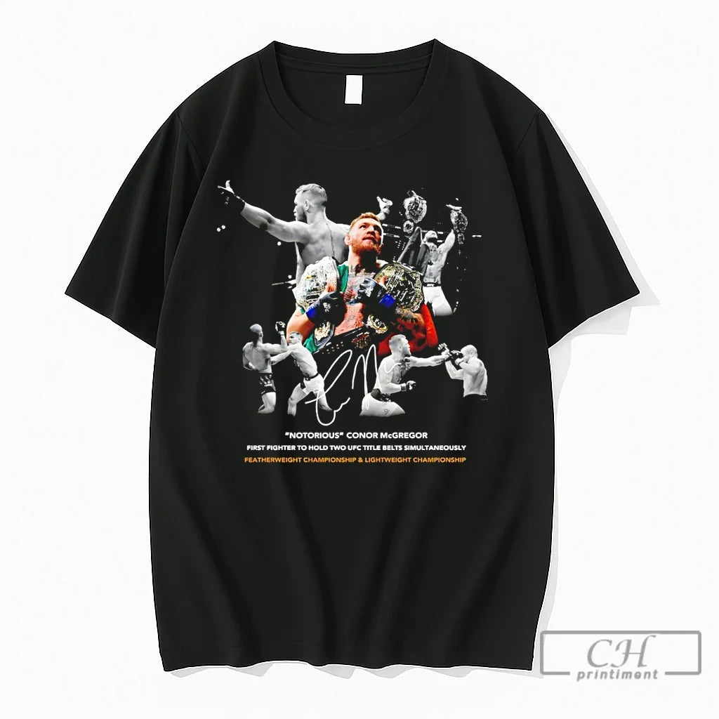 Premium Conor Mcgregor Notorious First Fighter To - Adult & Kids T-Shirts, Sweatshirts & Hoodies apparel design preview 1
