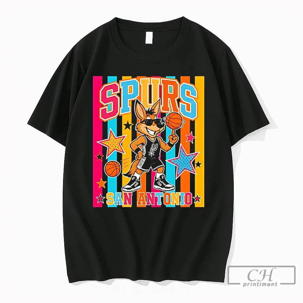 Premium Coyote Wembanyama Spurs Mascot San Antonio - Adult & Kids T-Shirts, Sweatshirts & Hoodies apparel design preview 1