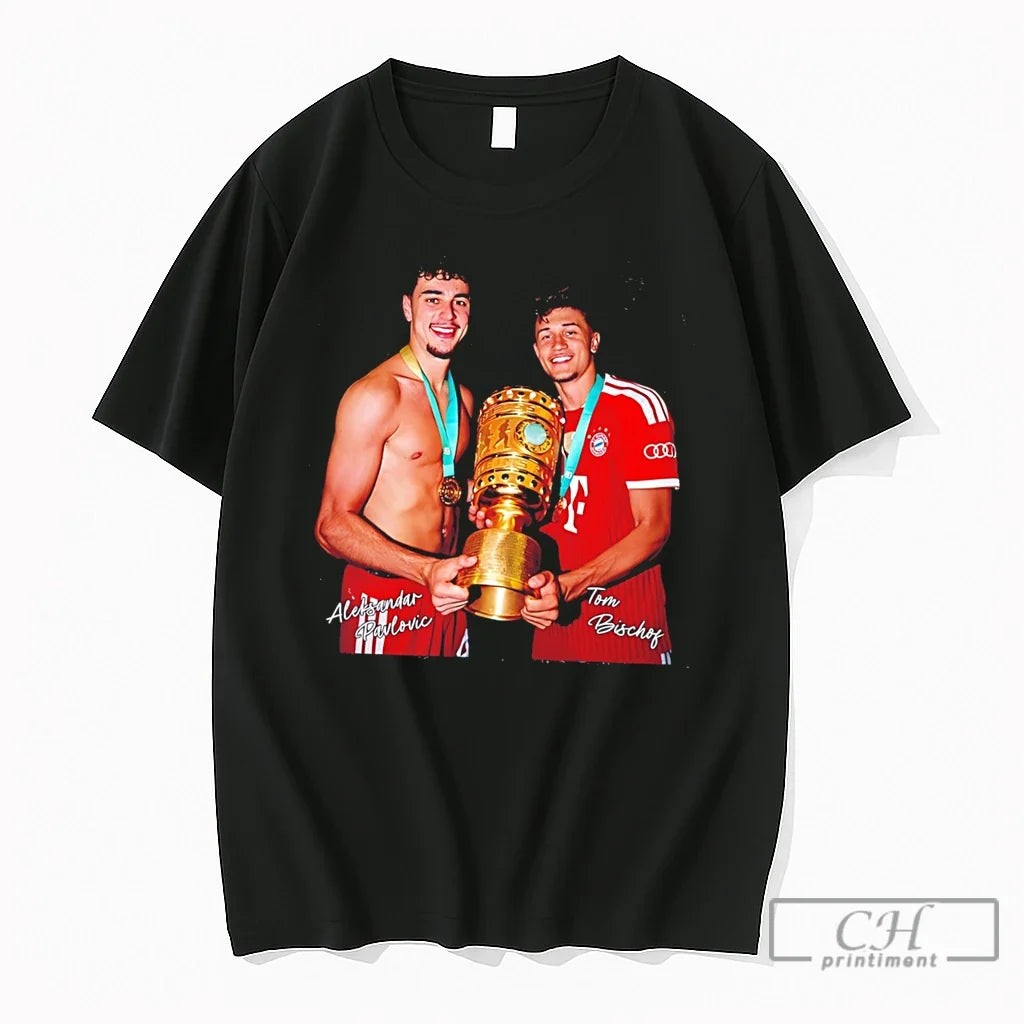 Premium Dfb Pokal Champions 2026 Aleksandar Pavlovic - Adult & Kids T-Shirts, Sweatshirts & Hoodies apparel design preview 1