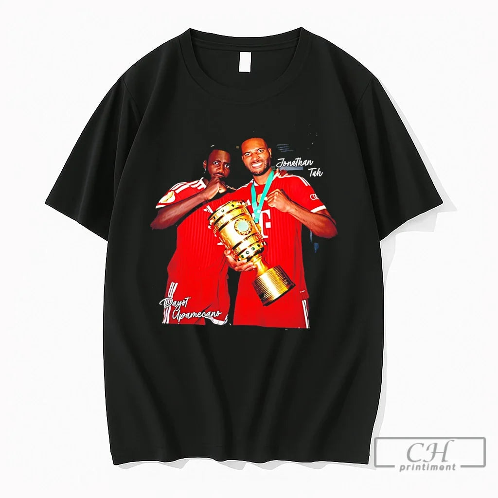 Premium Dfb Pokal Champions 2026 Dayot Upamecano And - Adult & Kids T-Shirts, Sweatshirts & Hoodies apparel design preview 1
