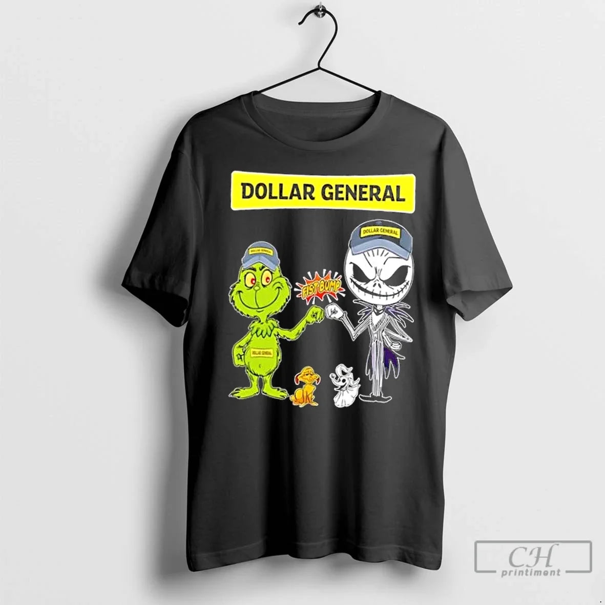 Premium Dollar General X Grinch And Jack Skellington - Adult & Kids T-Shirts, Sweatshirts & Hoodies apparel design preview 1