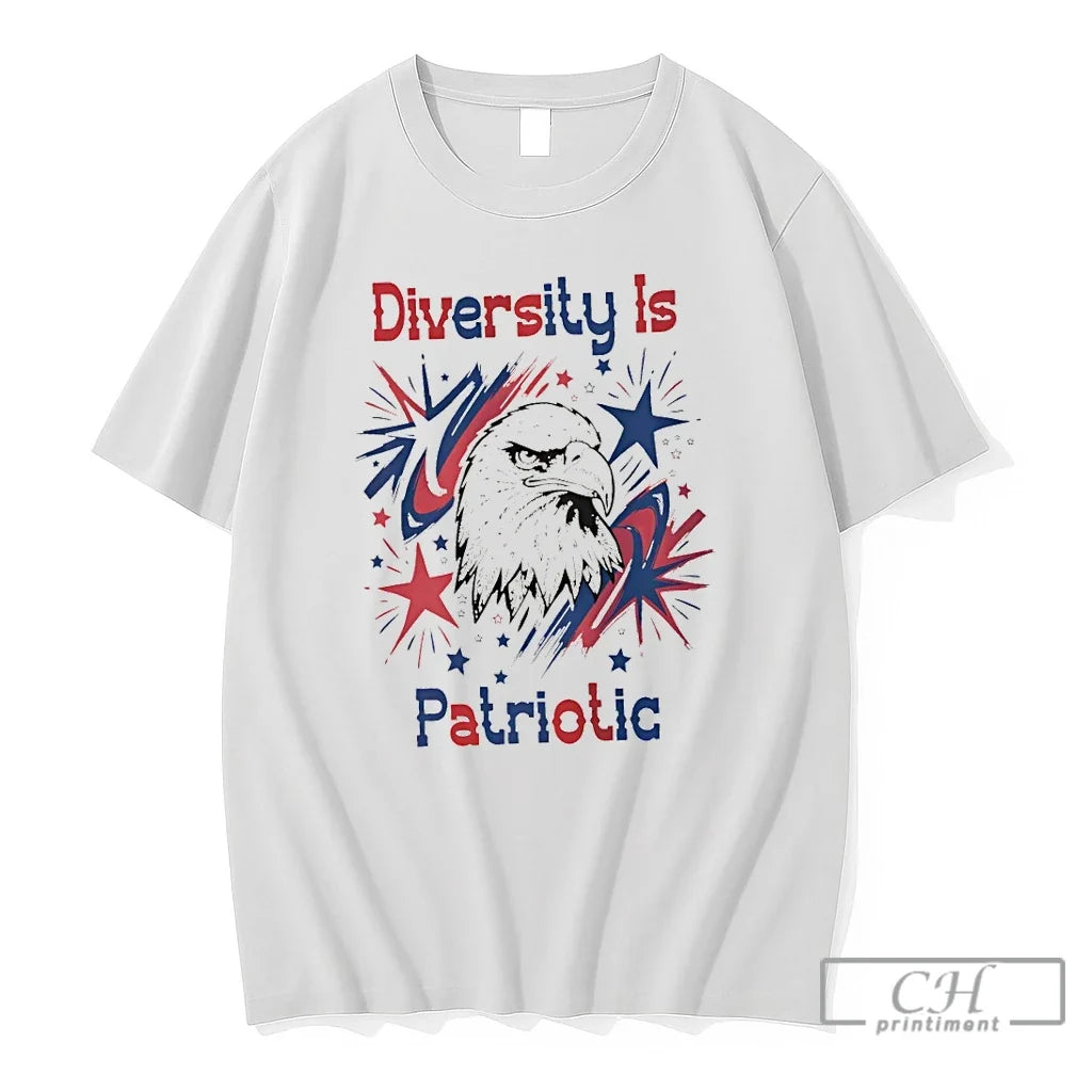 Premium Eagle Diversity Is Patriotic Fourth Of July - Adult & Kids T-Shirts, Sweatshirts & Hoodies apparel design preview 1