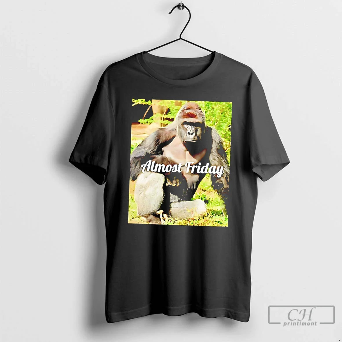 Premium Gorilla Almost Friday Built Different - Adult & Kids T-Shirts, Sweatshirts & Hoodies apparel design preview 1