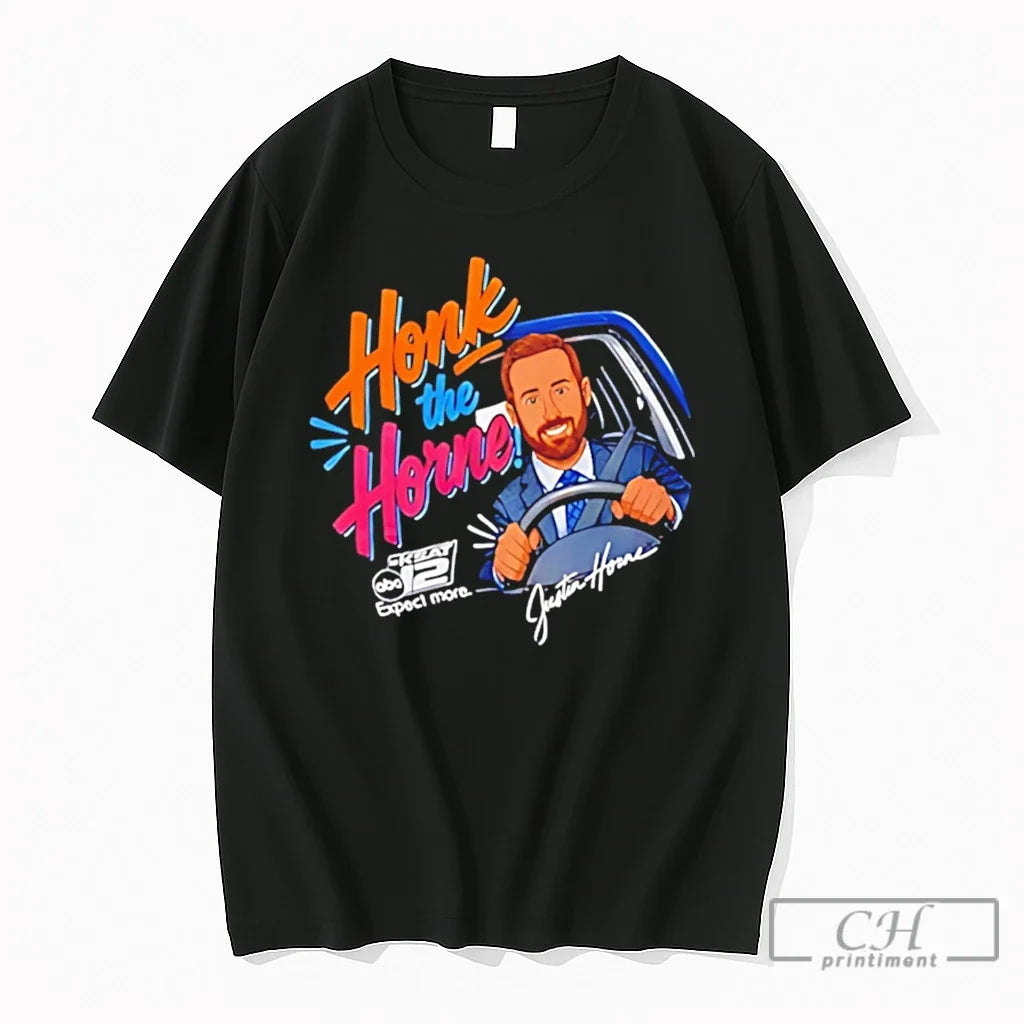 Premium Honk The Horn Justin Horne - Adult & Kids T-Shirts, Sweatshirts & Hoodies apparel design preview 1