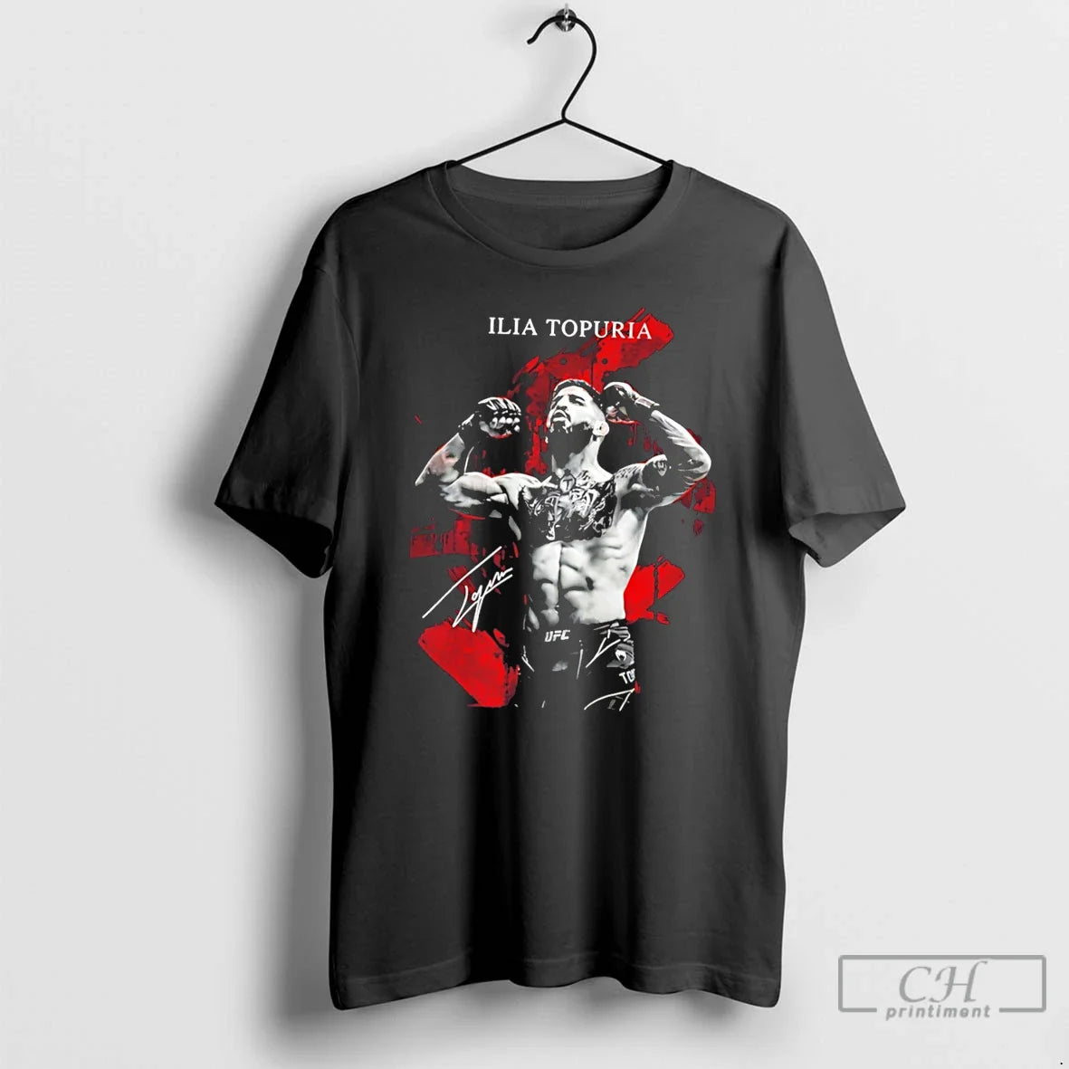 Premium Ilia Topuria Ufc Fighter Signature Graphic - Adult & Kids T-Shirts, Sweatshirts & Hoodies apparel design preview 1