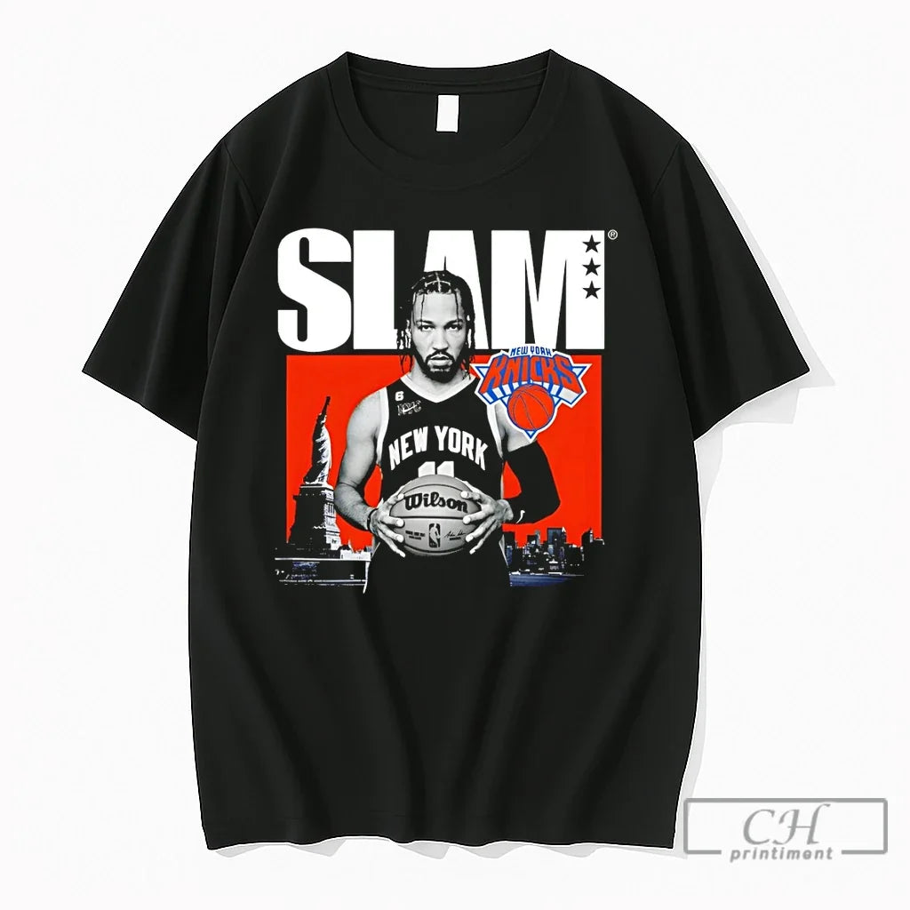 Premium Jalen Brunson Ny Slam Magazine Variant Cover - Adult & Kids T-Shirts, Sweatshirts & Hoodies apparel design preview 1