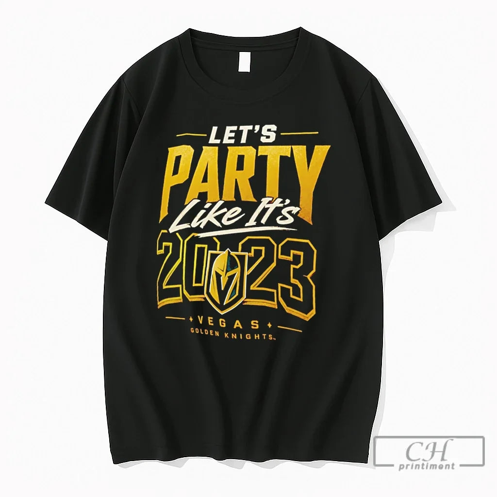 Premium Lets Party Like Its 2023 Vegas Golden Knights - Adult & Kids T-Shirts, Sweatshirts & Hoodies apparel design preview 1