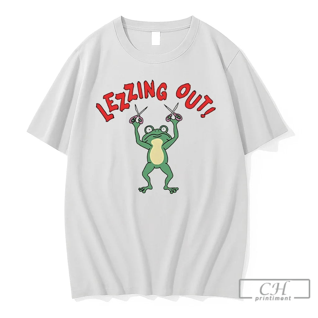 Premium Lezzing Out Funny Frog Scissors Lesbian Gay - Adult & Kids T-Shirts, Sweatshirts & Hoodies apparel design preview 1