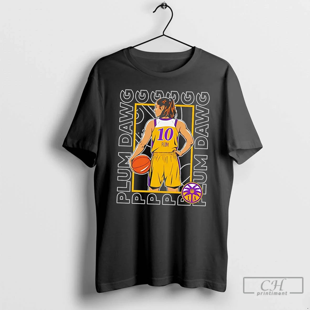 Premium Los Angeles Sparks Plum Dawg Number 10 Retro - Adult & Kids T-Shirts, Sweatshirts & Hoodies apparel design preview 1