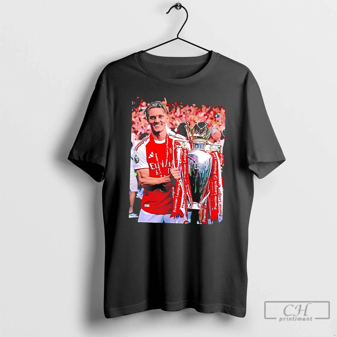 Premium Martin Odegaard Raya Premier League Champion - Adult & Kids T-Shirts, Sweatshirts & Hoodies apparel design preview 1
