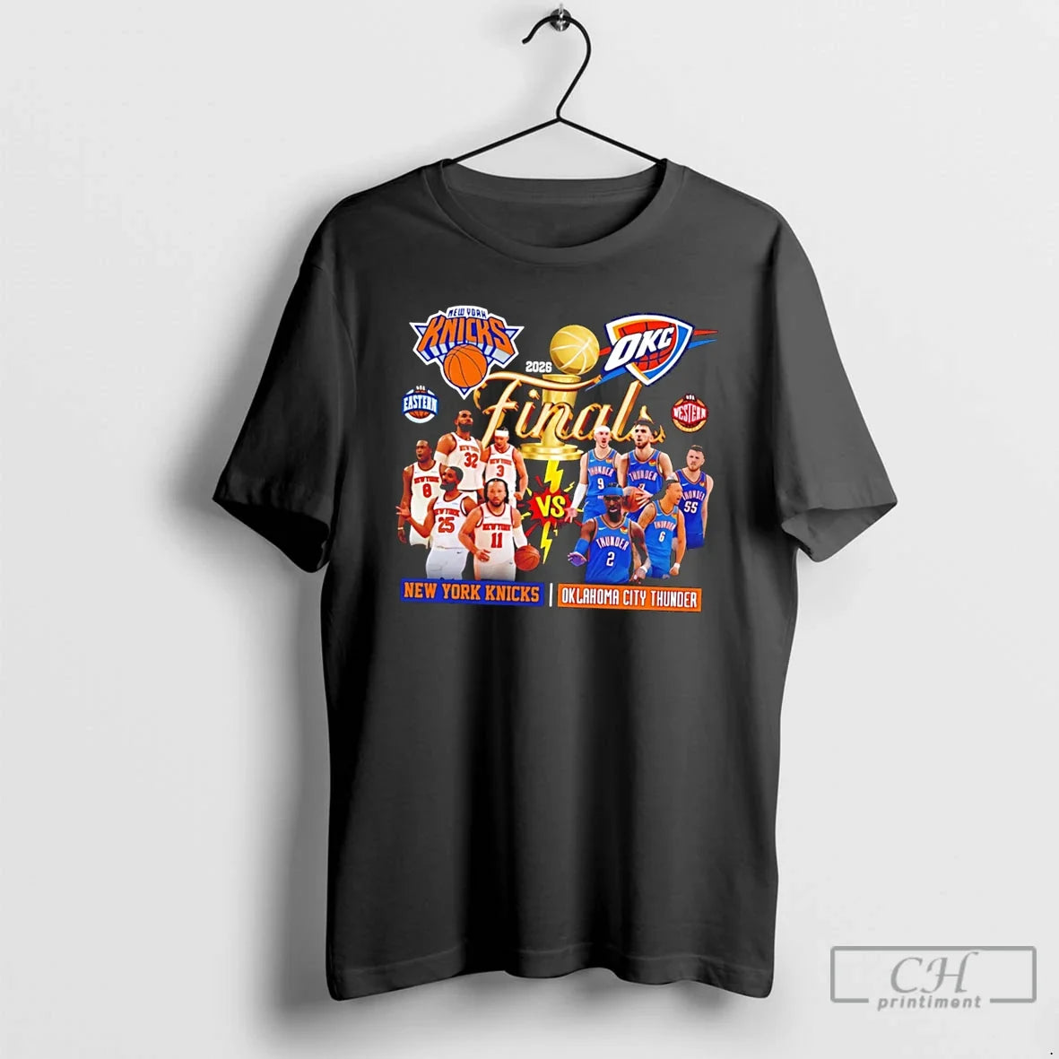 Premium Ny Knicks Vs Okc Thunder 2026 Nba Finals - Adult & Kids T-Shirts, Sweatshirts & Hoodies apparel design preview 1
