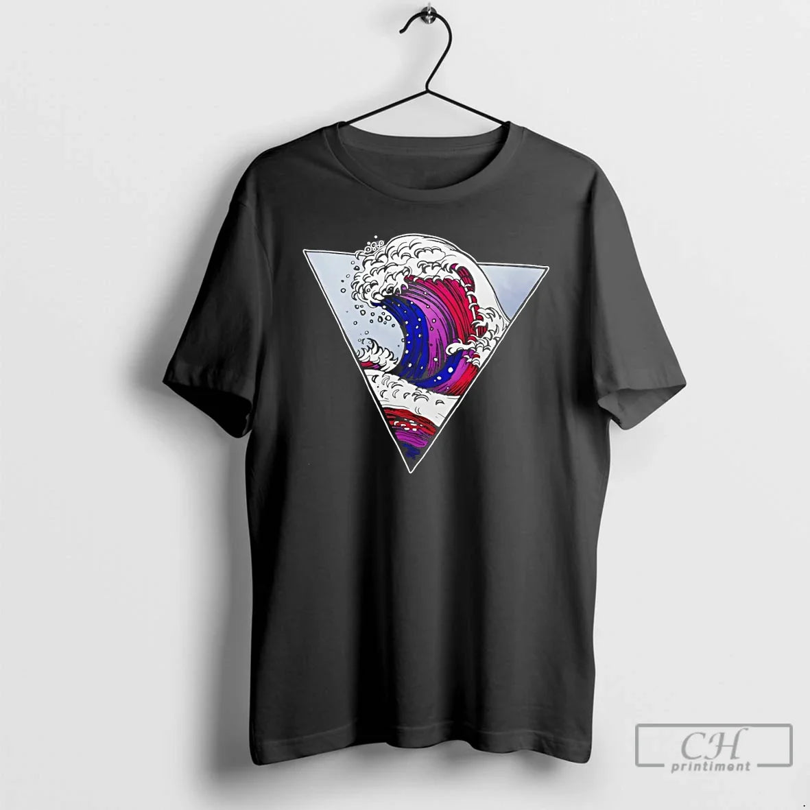 Premium Ocean Lover Wave Bisexual Pride Lgbt Month - Adult & Kids T-Shirts, Sweatshirts & Hoodies apparel design preview 1