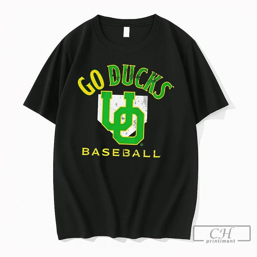 Premium Oregon Baseball Go Ducks Home Plate - Adult & Kids T-Shirts, Sweatshirts & Hoodies apparel design preview 1
