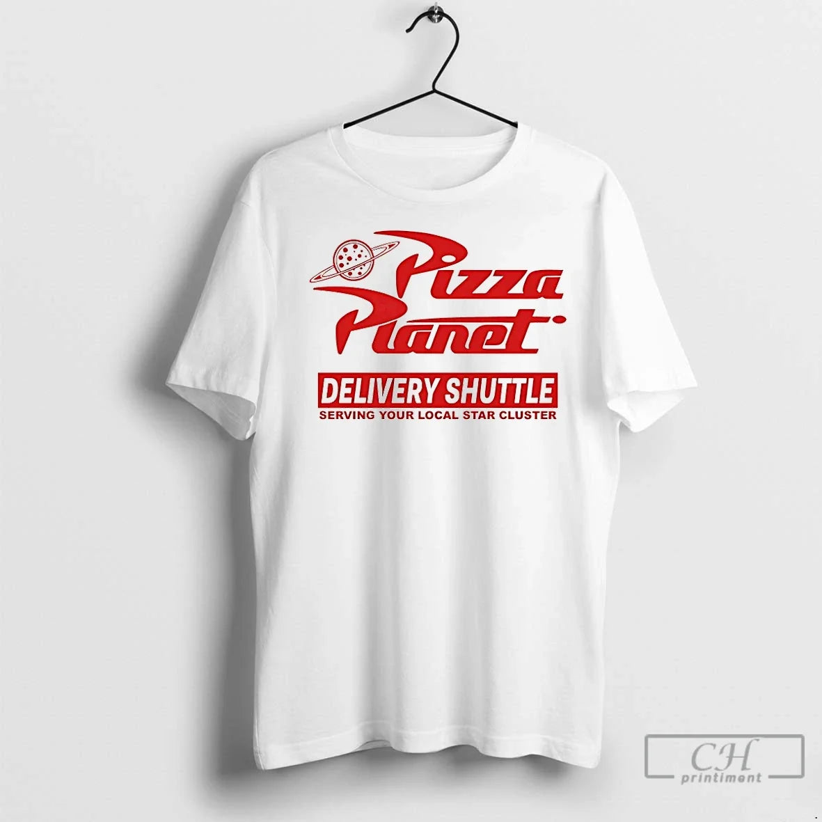 Premium Pizza Planet Delivery Shuttle Serving Your - Adult & Kids T-Shirts, Sweatshirts & Hoodies apparel design preview 1