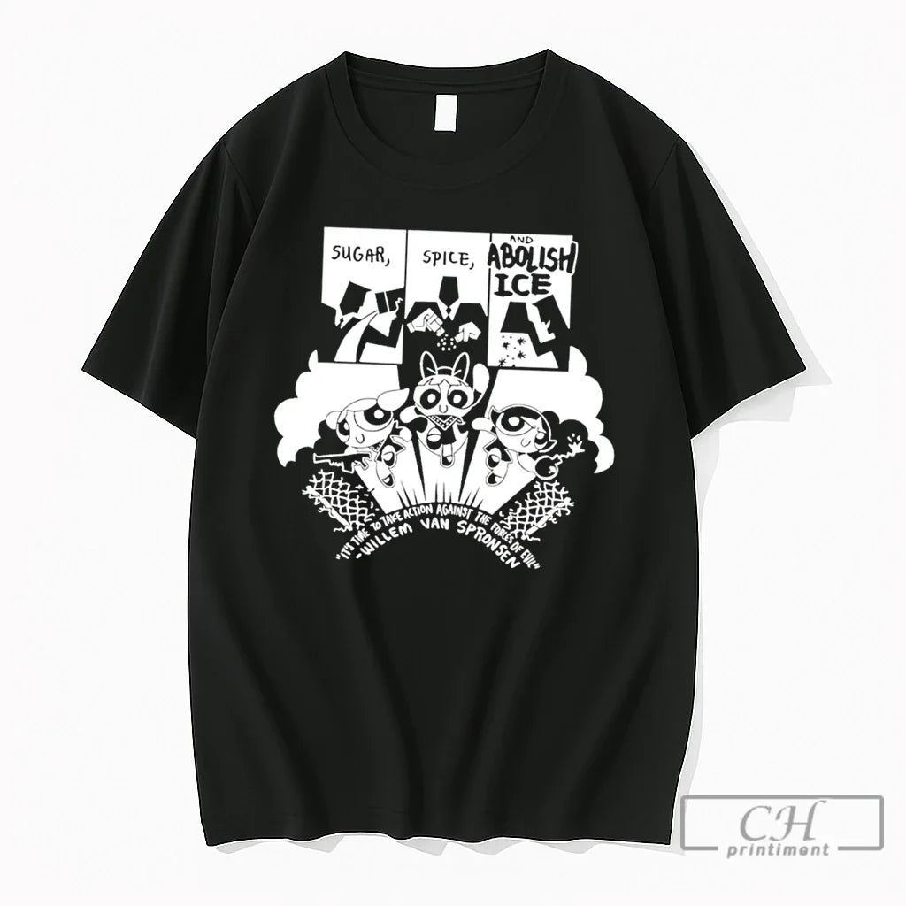 Premium Powerpuff Girls Sugar Spice And Abolish Ice - Adult & Kids T-Shirts, Sweatshirts & Hoodies apparel design preview 1