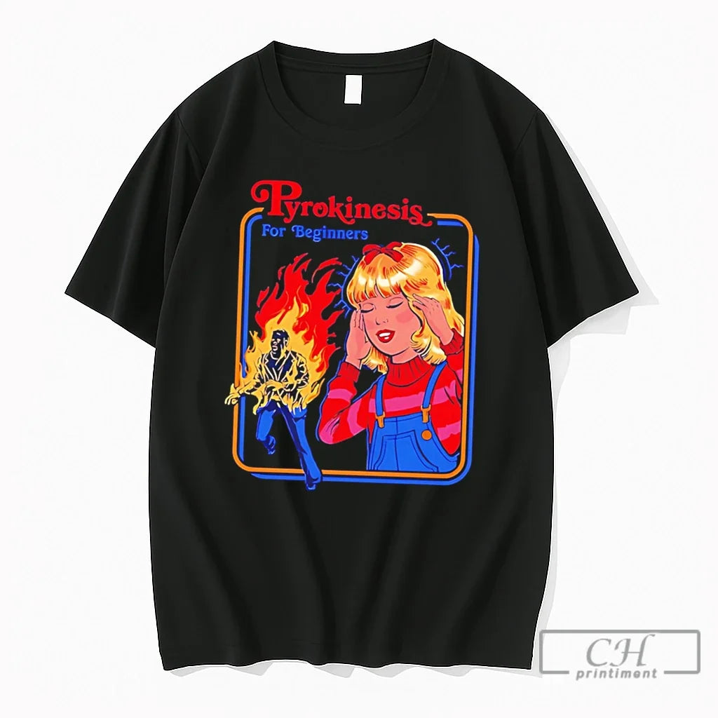 Premium Pyrokinesis For Geginners Fire Girl - Adult & Kids T-Shirts, Sweatshirts & Hoodies apparel design preview 1
