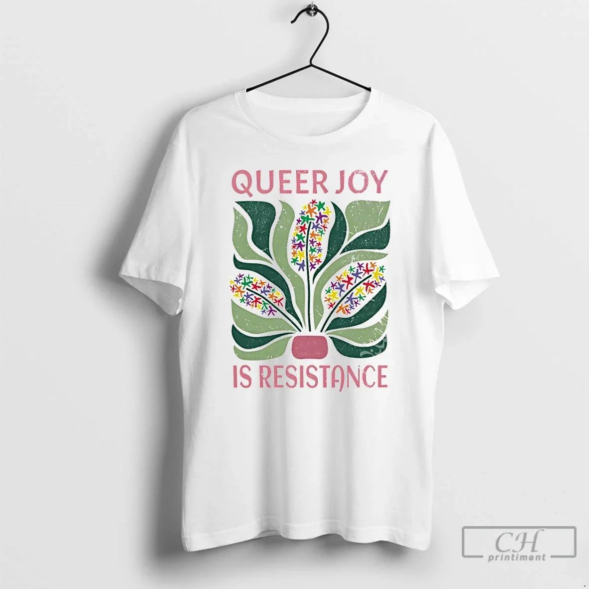 Premium Queer Joy Is Resistance Floral - Adult & Kids T-Shirts, Sweatshirts & Hoodies apparel design preview 1