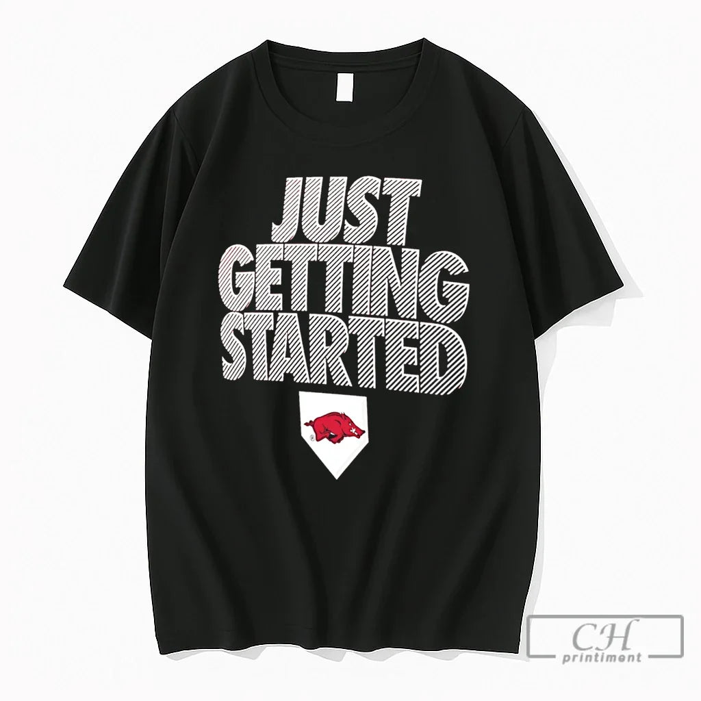 Premium Razorback Softball 2026 Ncaa Cws Just Getting - Adult & Kids T-Shirts, Sweatshirts & Hoodies apparel design preview 1