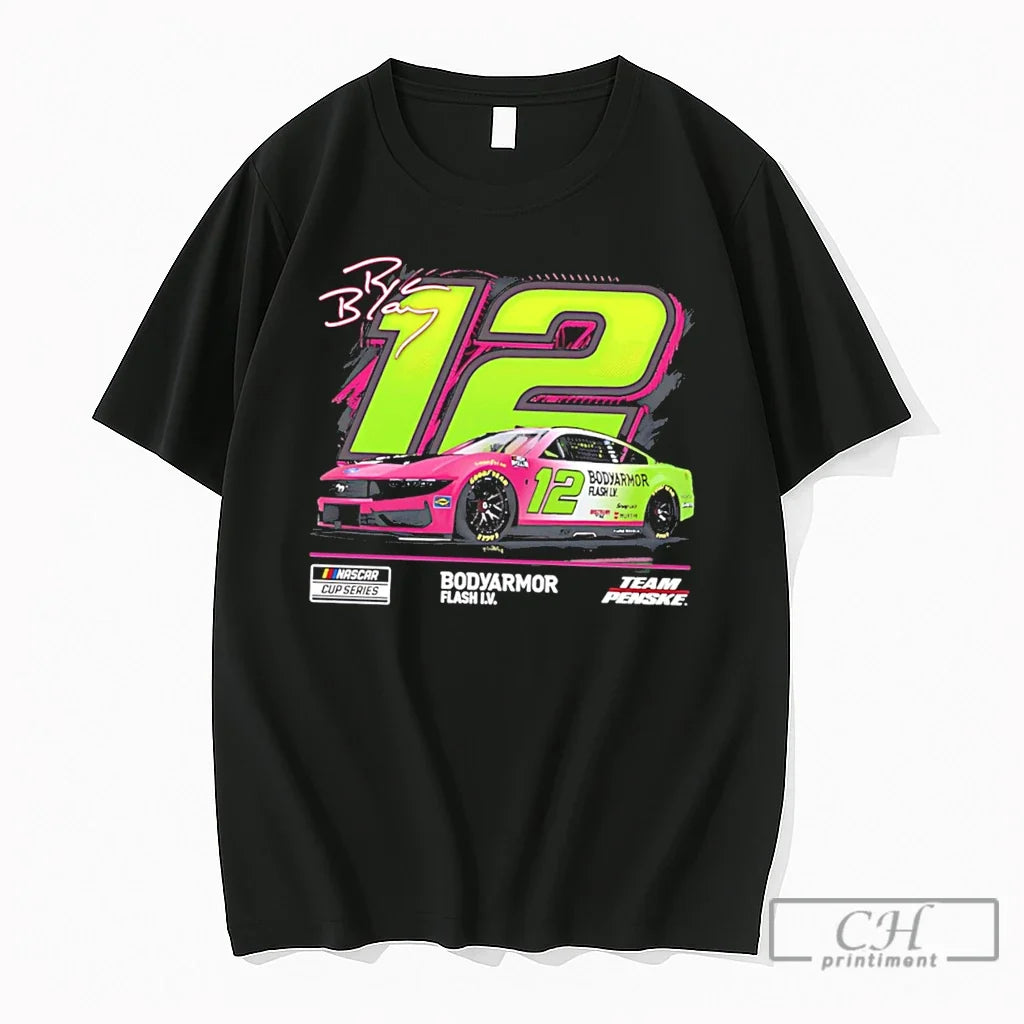 Premium Ryan Blaney Team Penske No 12 Body Armor - Adult & Kids T-Shirts, Sweatshirts & Hoodies apparel design preview 1