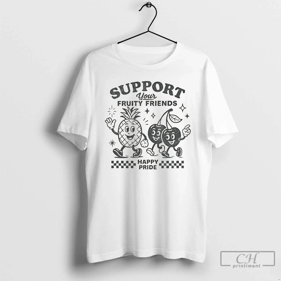 Premium Support Your Fruity Friends Happy Pride 2026 - Adult & Kids T-Shirts, Sweatshirts & Hoodies apparel design preview 1