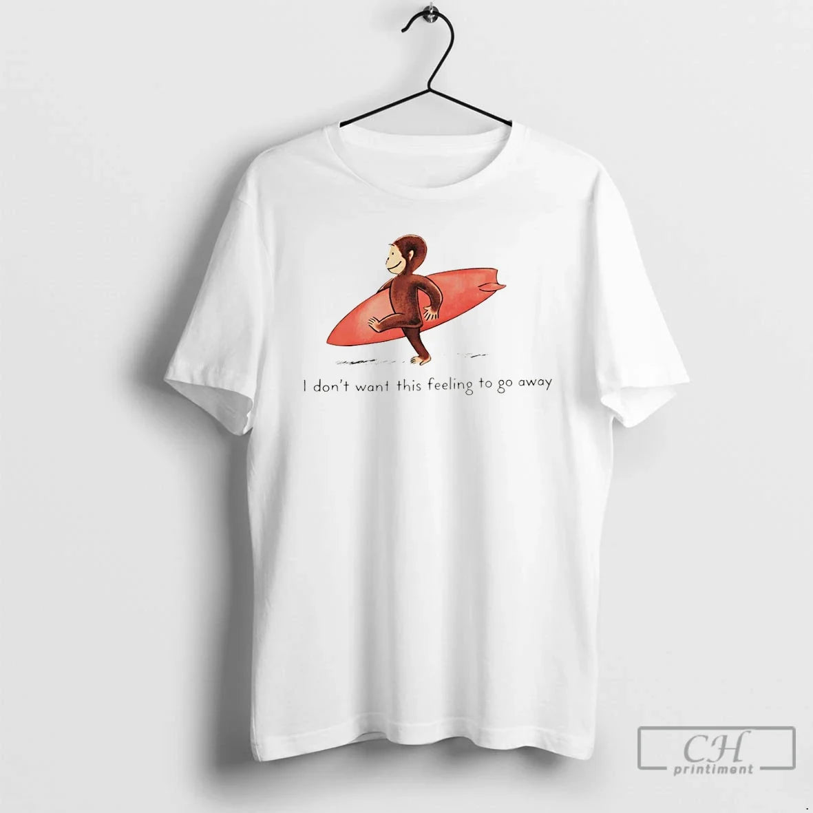 Premium Surfer Monkey I Dont Want This Feeling To Go - Adult & Kids T-Shirts, Sweatshirts & Hoodies apparel design preview 1