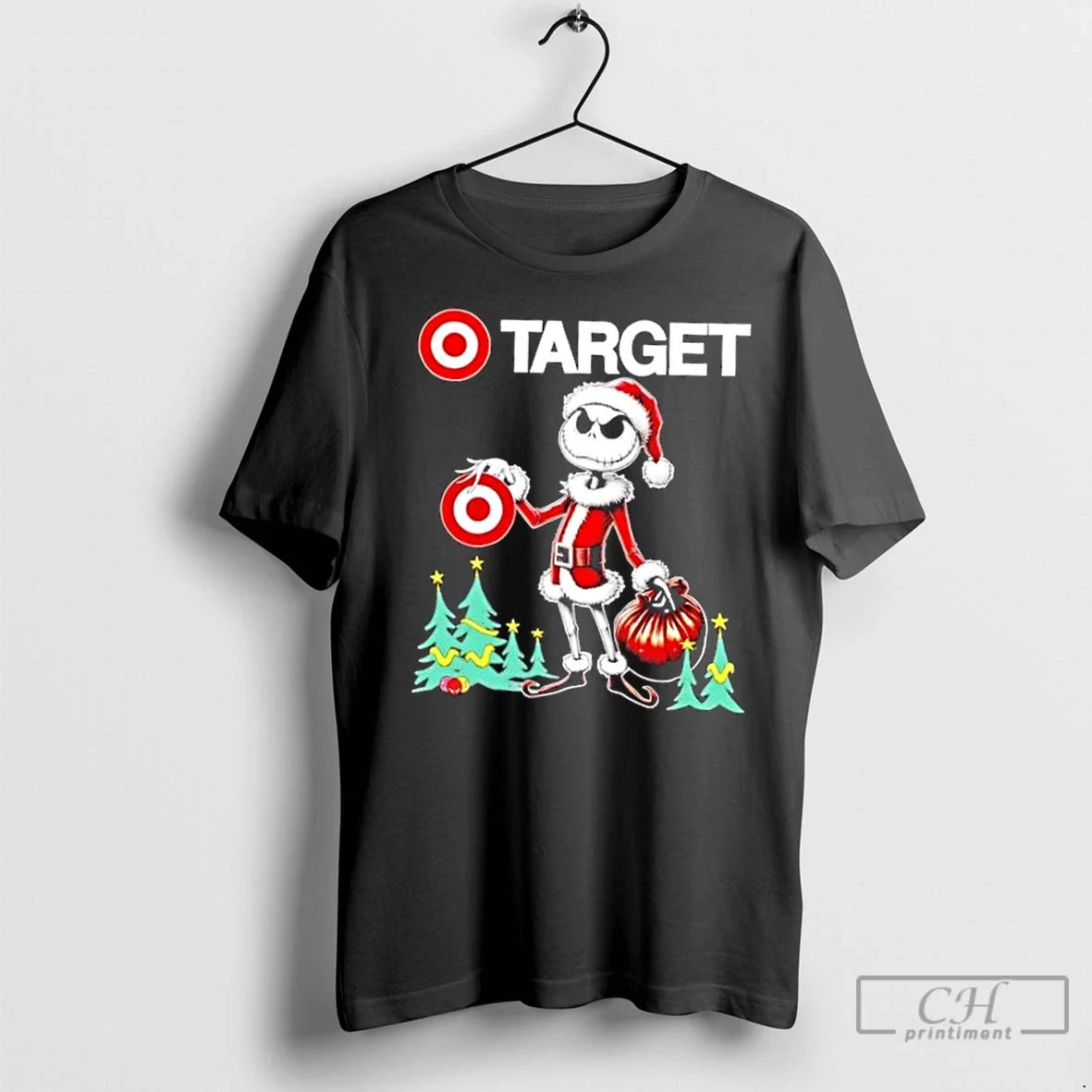Premium Target X Jack Skellington Santa Isnt Real - Adult & Kids T-Shirts, Sweatshirts & Hoodies apparel design preview 1
