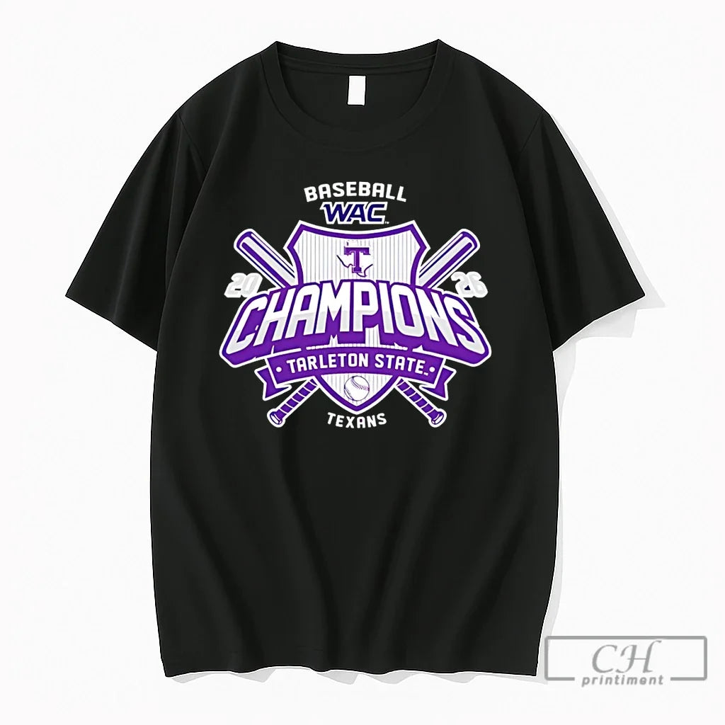 Premium Tarleton State Texans Baseball Wac Tournament - Adult & Kids T-Shirts, Sweatshirts & Hoodies apparel design preview 1