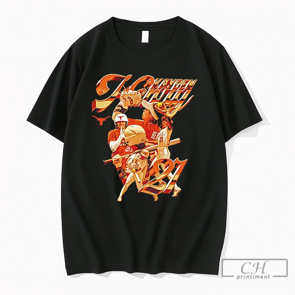 Premium Texas Longhorns Ncaa Softball Kayden Henry - Adult & Kids T-Shirts, Sweatshirts & Hoodies apparel design preview 1