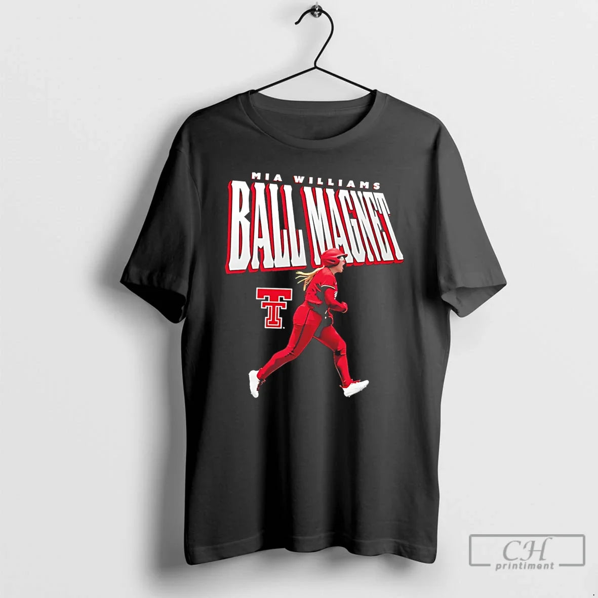 Premium Texas Tech Softball Mia Williams Ball Magnet - Adult & Kids T-Shirts, Sweatshirts & Hoodies apparel design preview 1