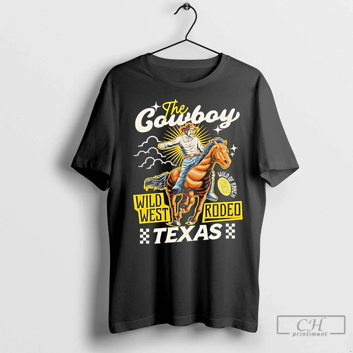 Premium The Cowboy Wild West Rodeo Texas - Adult & Kids T-Shirts, Sweatshirts & Hoodies apparel design preview 1