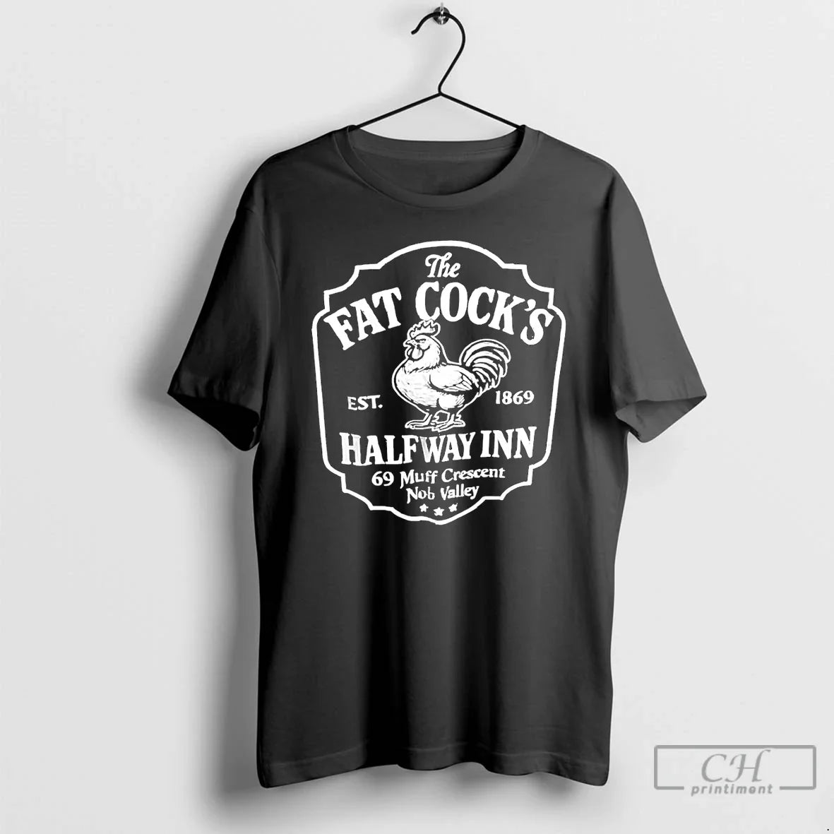 Premium The Fat Cocks Halfway Inn 69 Muff Crescent - Adult & Kids T-Shirts, Sweatshirts & Hoodies apparel design preview 1