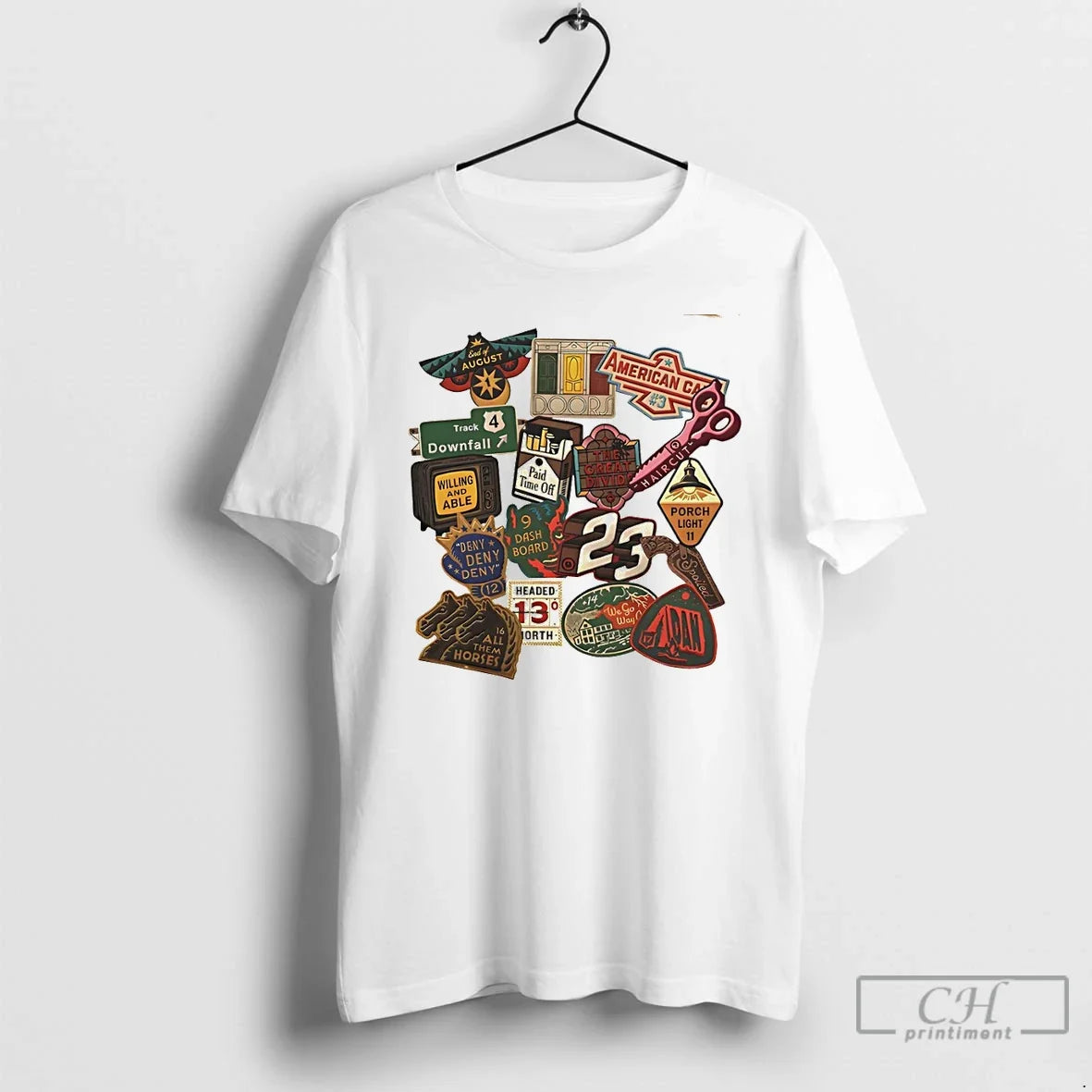 Premium The Great Divide Vintage Patch Collage Noah - Adult & Kids T-Shirts, Sweatshirts & Hoodies apparel design preview 1