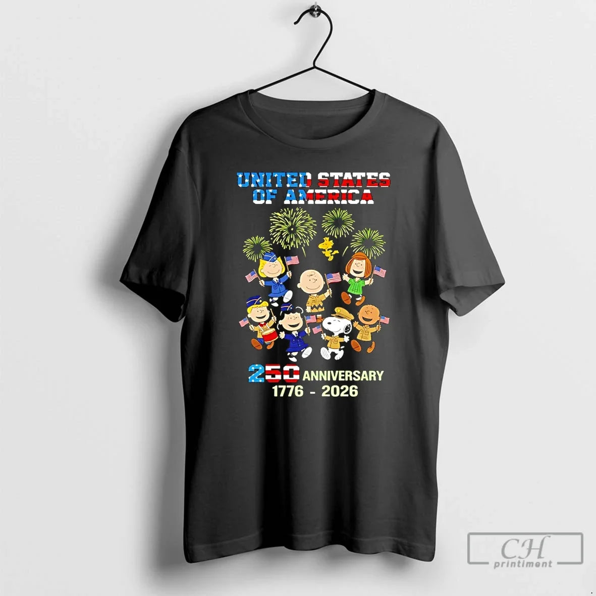 Premium The Peanuts Usa 250th Anniversary 1776 2026 - Adult & Kids T-Shirts, Sweatshirts & Hoodies apparel design preview 1