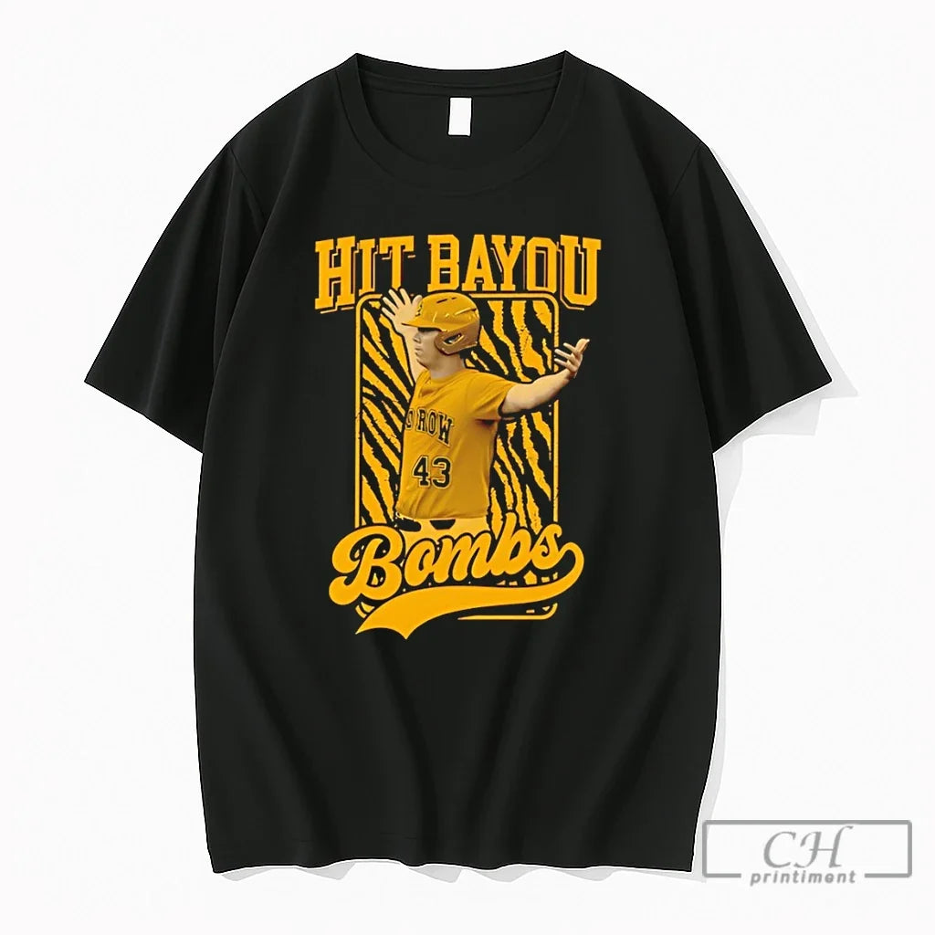 Premium Todd Peterson Lsu Baseball Hit Bayou Bombs - Adult & Kids T-Shirts, Sweatshirts & Hoodies apparel design preview 1