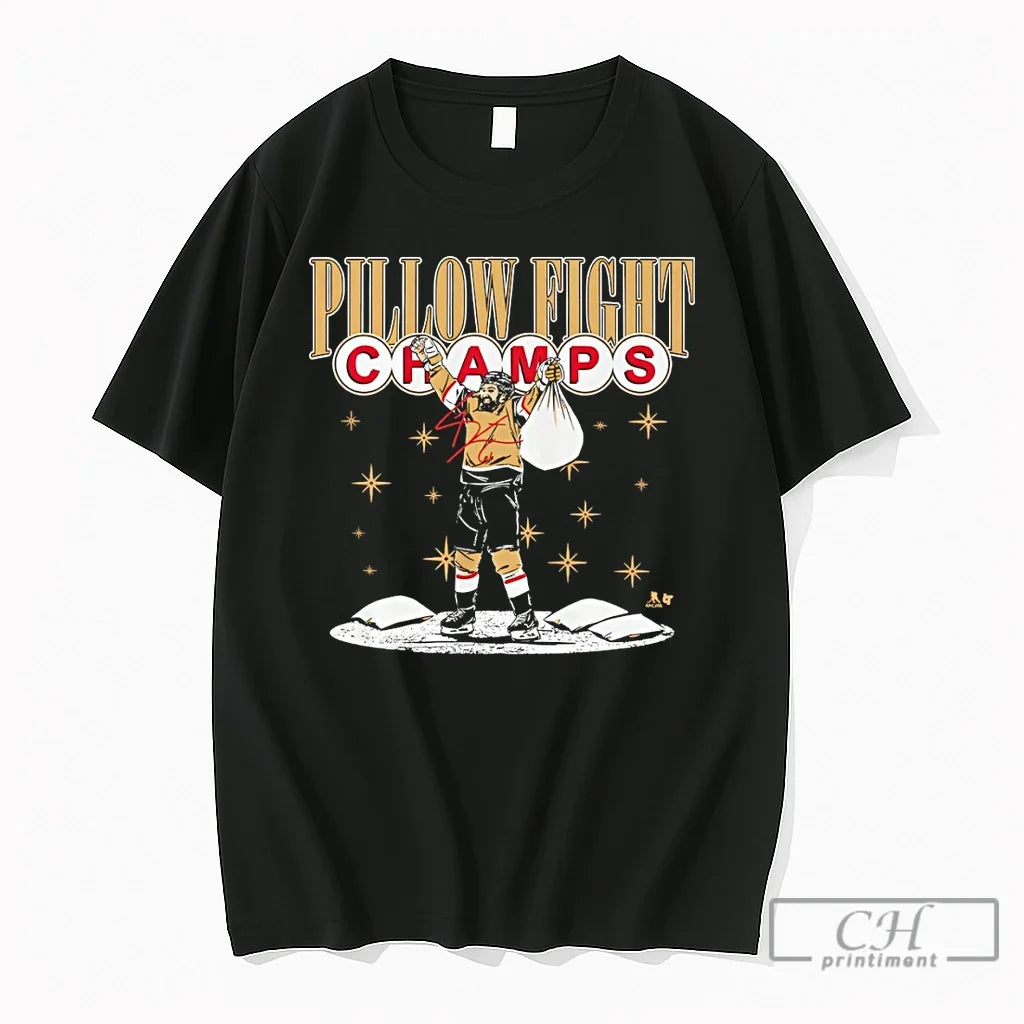 Premium Vegas Golden Knights Hockey Pillow Fight - Adult & Kids T-Shirts, Sweatshirts & Hoodies apparel design preview 1