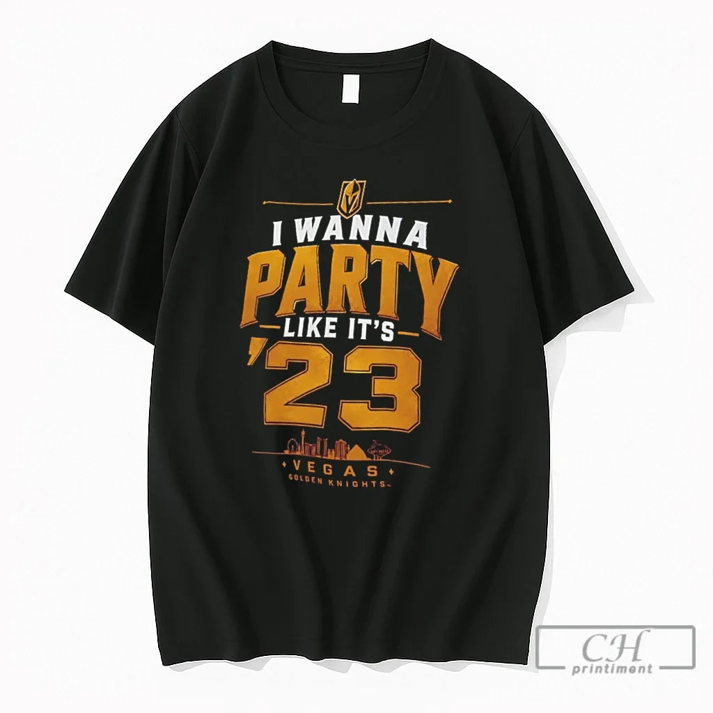 Premium Vegas Golden Knights I Wanna Party Like Its - Adult & Kids T-Shirts, Sweatshirts & Hoodies apparel design preview 1