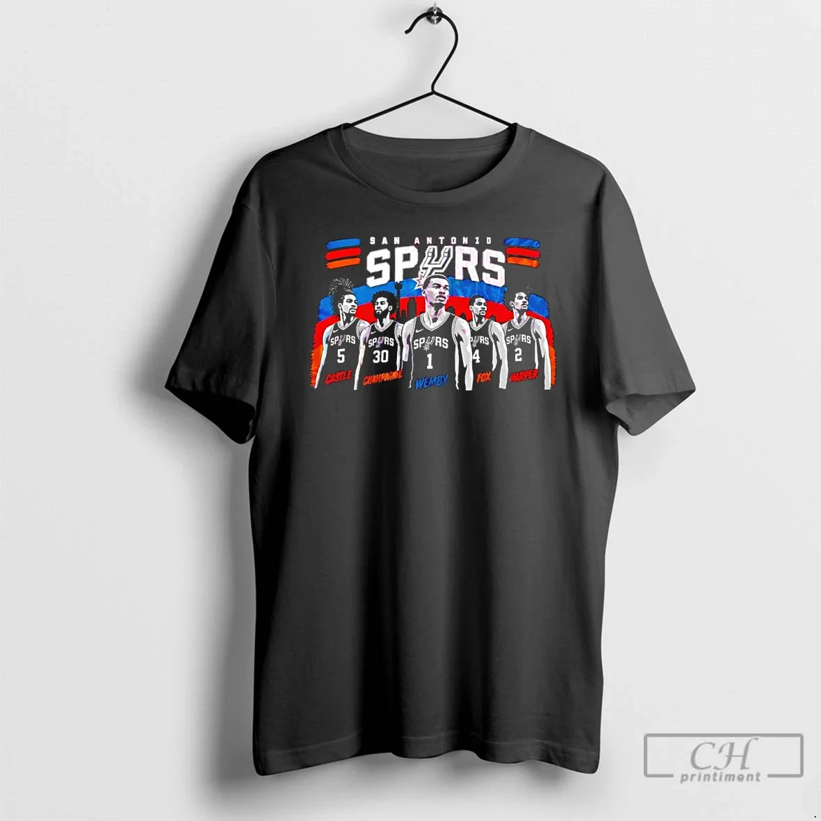 Premium Victor Wembanyama Castle Fox San Antonio - Adult & Kids T-Shirts, Sweatshirts & Hoodies apparel design preview 1