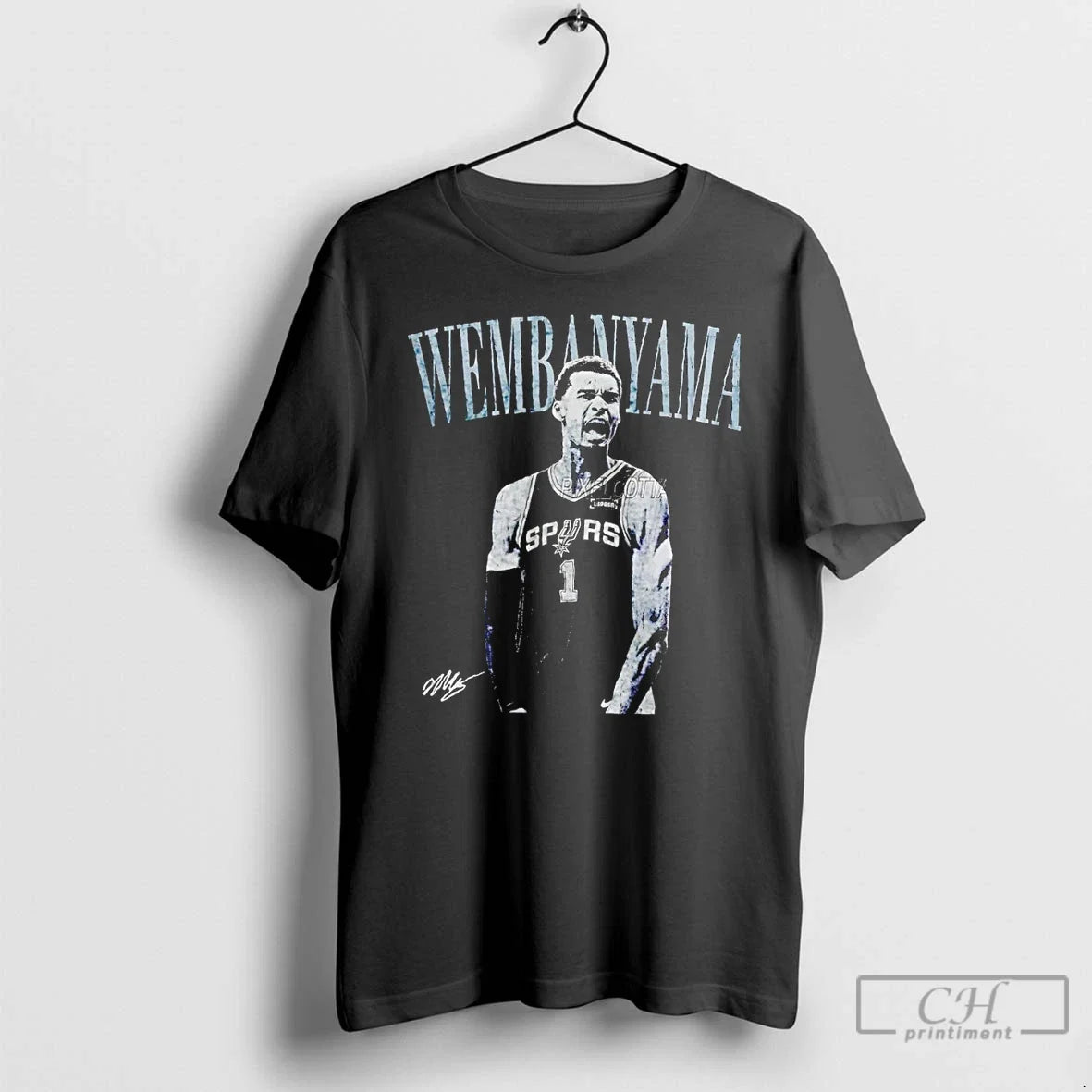 Premium Victor Wembanyama San Antonio Spurs - Adult & Kids T-Shirts, Sweatshirts & Hoodies apparel design preview 1