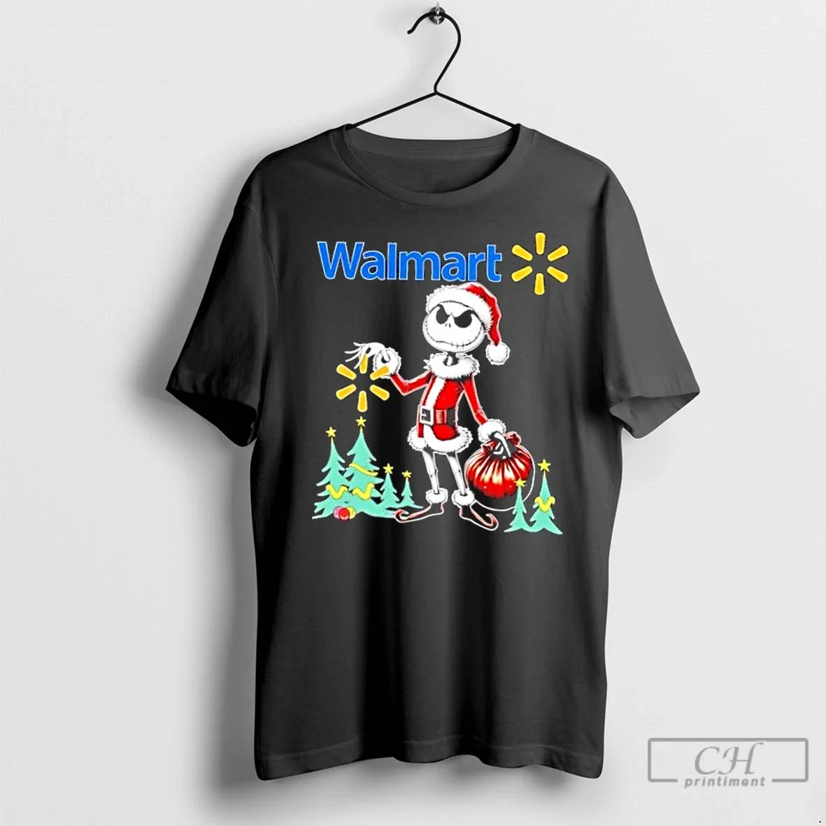 Premium Walmart X Jack Skellington Santa Isnt Real - Adult & Kids T-Shirts, Sweatshirts & Hoodies apparel design preview 1