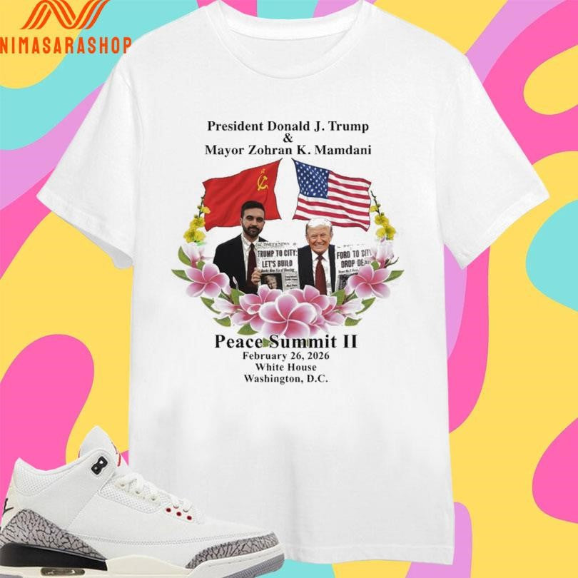 President Donald J Trump And Mayor Zohran K Mamdani - Adult & Kids T-Shirts, Sweatshirts & Hoodies apparel design preview 1
