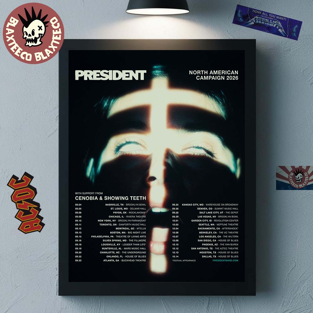 President North American Campaign 2026 Tour Schedule - Adult & Kids T-Shirts, Sweatshirts & Hoodies apparel design preview 1