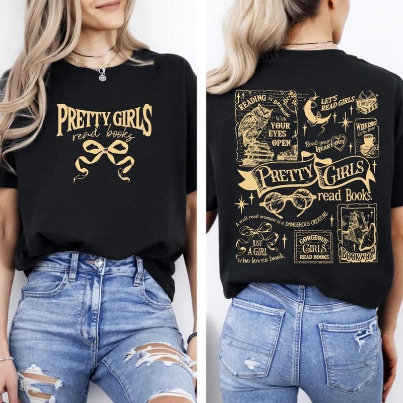 Pretty Read Books Book Readers Bookish Bookworm - Adult & Kids T-Shirts, Sweatshirts & Hoodies apparel design preview 1