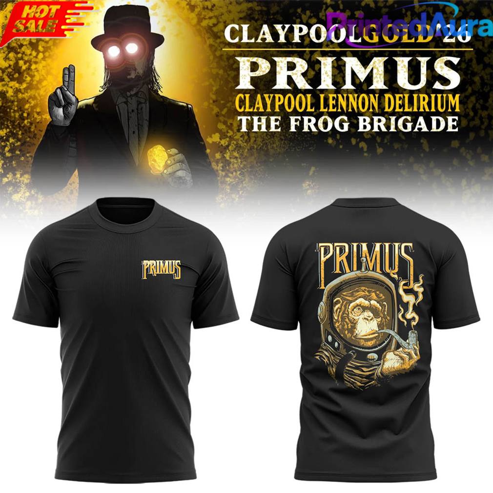 Primus Claypool Gold Tour 2026 - Adult & Kids T-Shirts, Sweatshirts & Hoodies apparel design preview 1