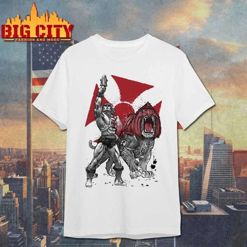 Prince Adam And Battle Cat - Adult & Kids T-Shirts, Sweatshirts & Hoodies apparel design preview 1