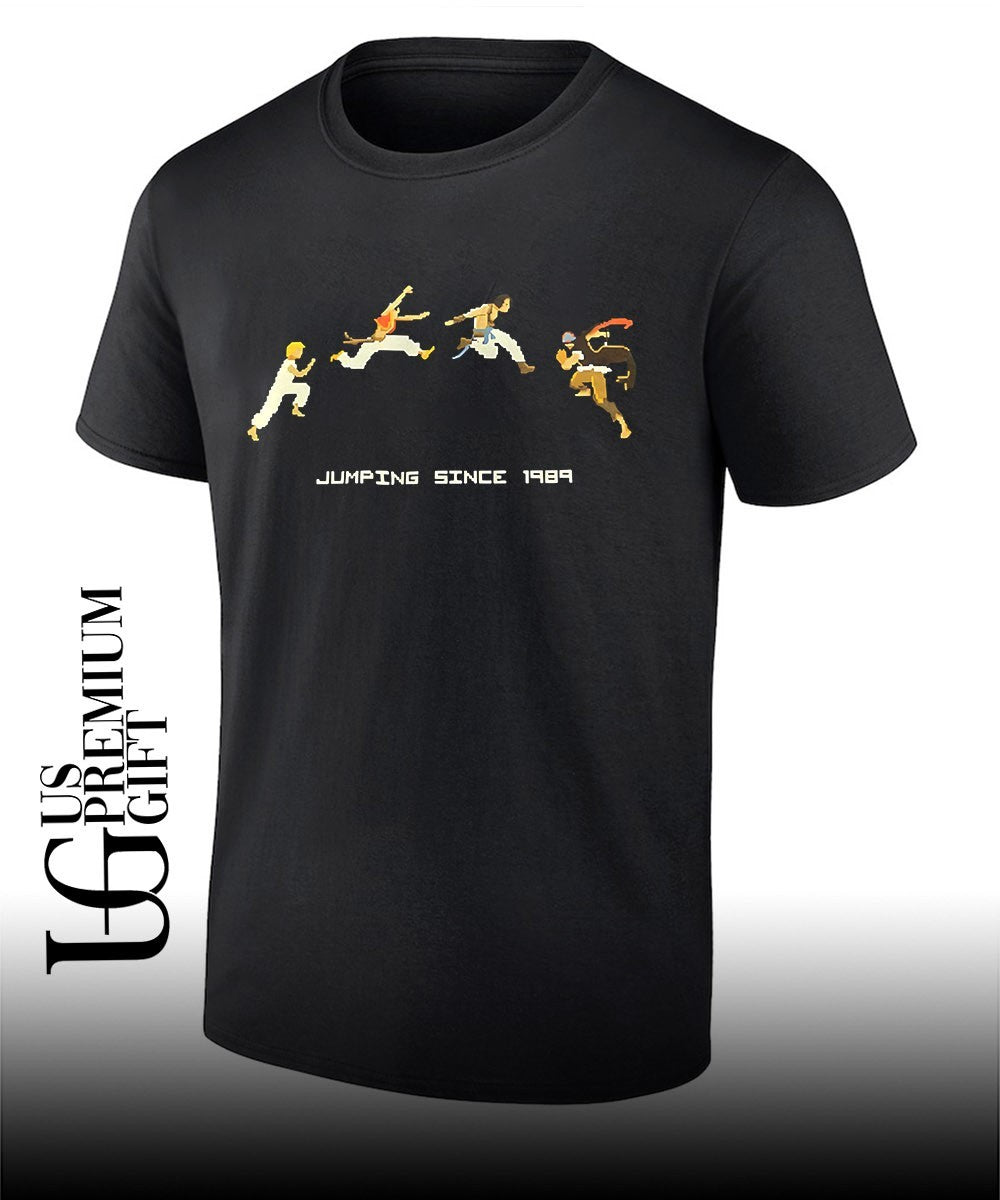 Prince of Persia Character Evolution Jumping since - Adult & Kids T-Shirts, Sweatshirts & Hoodies apparel design preview 1