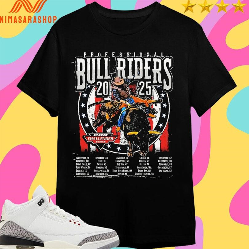 Professional Bull Riders 2025 Challenger Routing - Adult & Kids T-Shirts, Sweatshirts & Hoodies apparel design preview 1