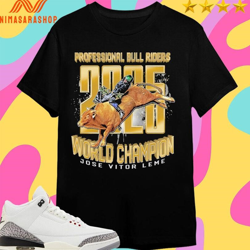 Professional Bull Riders 2025 World Champ Jose Vitor - Adult & Kids T-Shirts, Sweatshirts & Hoodies apparel design preview 1