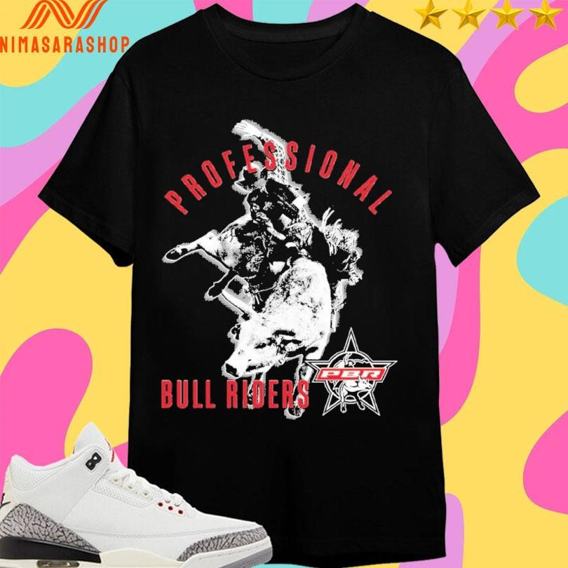 Professional Bull Riders Arched Silhouette Rider - Adult & Kids T-Shirts, Sweatshirts & Hoodies apparel design preview 1
