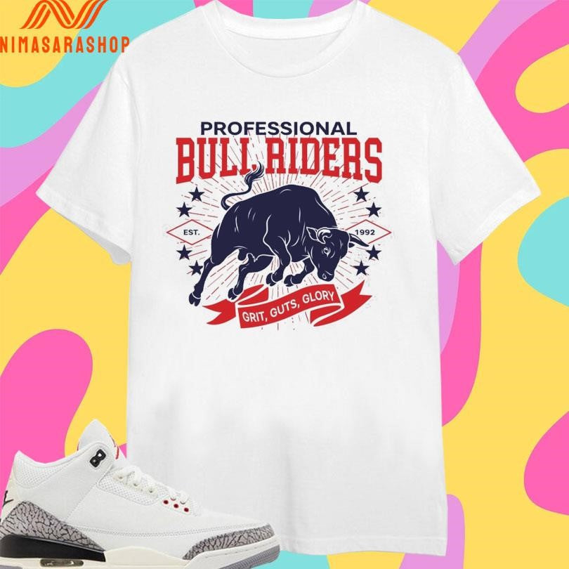 Professional Bull Riders Grit Guts Glory Est 1992 - Adult & Kids T-Shirts, Sweatshirts & Hoodies apparel design preview 1